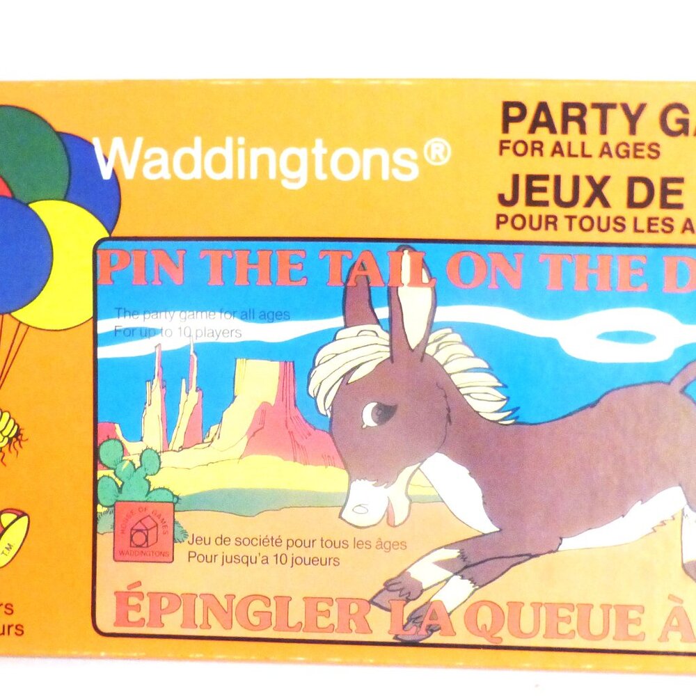 Complete 1981 PIN the TAIL on the DONKEY Game Waddington's Party Games #491 - Picture 11 of 14